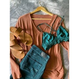 Deep Turquoise Corduroy Jeggings 2 X-Long